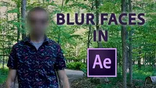 How To Blur Face or License Plates in After Effects!