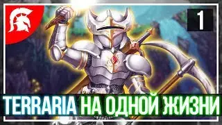 Хардкорная Terraria прохождение игры на одной жизни. Начало в Рождество! #1