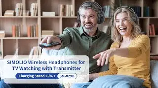 SIMOLIO Dual Wireless Headphones for TV Watching SM-829D