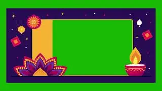 Festival frame green screen background