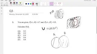 SOA Exam P Question 3 | Union