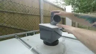 Water catchment IBC Tank Installation.