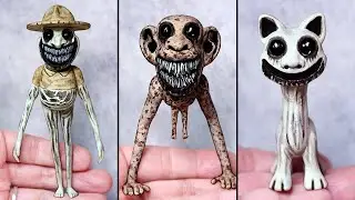 Making Zoonomaly Sculptures Timelapse - Zookeeper Smile Cat Monkey