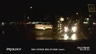 по встречке, чуть не въехал