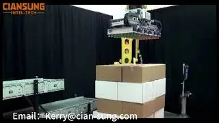 Intelligent robotic arm robot large six-axis manipulator automated multi-layer carton palletizing.