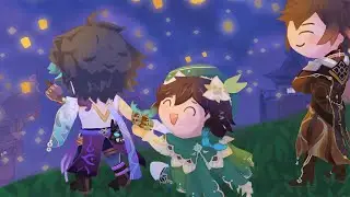 I Also Joined the Genshin Fanart Event! Sea of Lights with Xiaobigjie