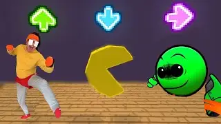 FNF Character Test | Gameplay VS Animation VS Real Life | Minecraft Pacmen vs Lobotomy Geometry Dash