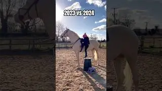 Watching these two grow together 💗🩷#horse #equestrian #horseriding #showjumping #horselife #pony