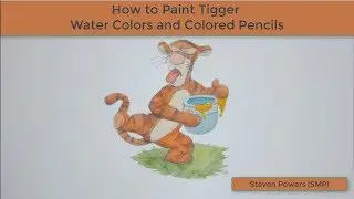 How to Paint Tigger in Watercolor and Colored Pencils