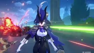 Clorinde Saves Navia and Lumine Cutscene