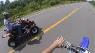 Yamaha Banshee VS Yamaha YZ250 Drag Race