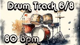 Blues Drum Beat in 6/8 | 80 bpm