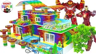 How To Make Amusement Park And Fish Tank By Magnetic Balls For Superhero | Super Magnet