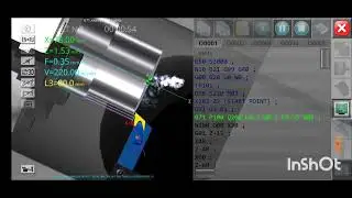 G71 canned cycle with simulation. #G71cycle #G71cannedcycle #G71cnccycle #G71turningcycle