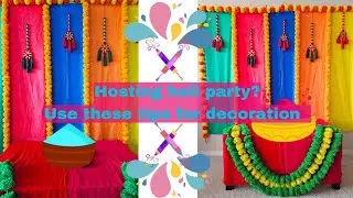 Colorful background for Holi party| Holi themed decoration in 15 minutes| Holi celebration idea