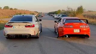 Race to the limit. BMW M3 G80 stage3 vs Supra 2JZ-GTE 700HP+
