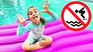 Mia ve Artem Çocuklar için havuzda davranış kuralları