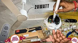 Havells Ambrose Slim 28 Watt BLDC Ceiling Fan Unboxing & Installation | Great Indian Festival Sale 🔥