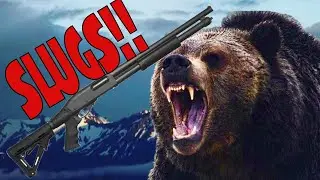 1000 lb Kodiak Brown Bear Taken at Point Blank Range with a 12 Gauge Slug!