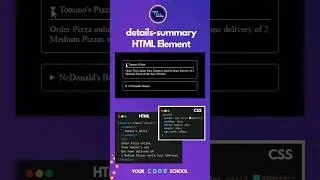 Collapsible panel using details-summary tags in HTML & CSS 🤩👨🏼‍💻 | Your Code School #yourcodeschool