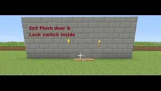 Minecraft Tutorial: 2x2 Flush Piston Door & LOCK SWITCH