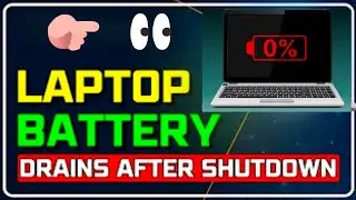 How can we prevent the laptop battery from draining while the laptop is off?