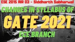 ECE - GATE 2021 CHANGES in  SYLLABUS | SEEDHI BAAT NO BAKWAS