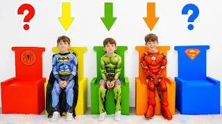 SUPERHRDINOVIA NA SCHOVÁVAČKU 🙈 Spider-Girl, Batman, Hulk, Iron Man a Supergirl FAREBNÉ IZBY