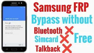 Samsung Google Lock Unlock | FRP Bypass | Without Talkback, Earbuds, Bluetooth Security 2020