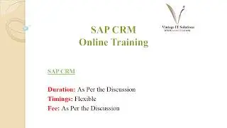 SAP CRM Training Material Video
