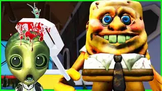 O BOB ESPONJA DO MAL ME PEGOU  !!! Escape CreepBob Obby (Ovini Star)
