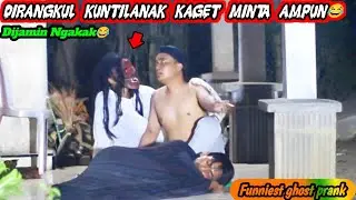 Prank Dirangkul Kuntilanak || Kaget Minta Ampun || Terlucu Dijamin Ngakak🤣🤣