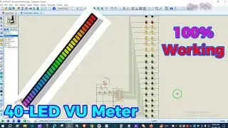 Led VU Meter Tower | VU Meter | LM3914 Project | LM3915 Project | LM3914 Project | Proteus 8 