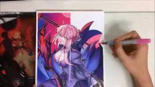 Speed Drawing (Vẽ anime) Saber Alter Dress ver from Fate Series