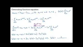 Solving a Homogeneous Recurrence with Generating Functions