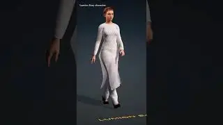 Lumion character with physics cloth #shorts