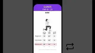 Quads exercise - id 20  Leg exercises #quadriceps #tutorial #fitness #homeworkout