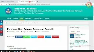 Akibat Penataan Akun Petugas Pendataan Dapodik 2021