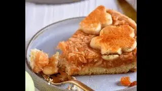 Песочный яблочный пирог много яблок в начинке и мало теста рецепт  #Shorts