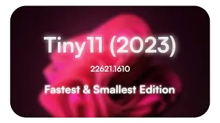 Tiny11 | Fastest & Smallest Edition for Low-End PCs | 2023 Edition | Revised & Updated |