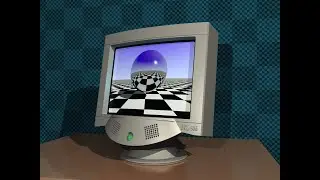 🖥️ POV-Ray CRT Monitor Spin 360 🖥️