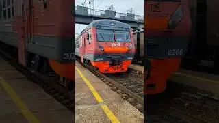 Электропоезд ЭД9М-0266 Спасск-Дальний - Владивосток. Станция Уссурийск!