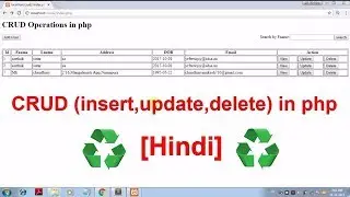 CRUD in php with OOP concept in hindi [for beginners]