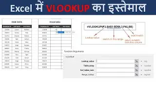 Excel me Vlookup kaise lagaye | Vlookup use kaise kare | how to use vlookup in excel | vlookup