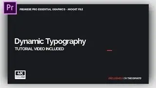 Dynamic Minimalism - Premiere Pro Essential Graphics