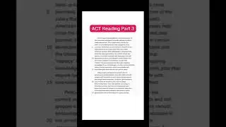 Check out part 3 of the ACT reading problem series! #shorts