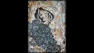 Mixed Media Art Journal Page - layering