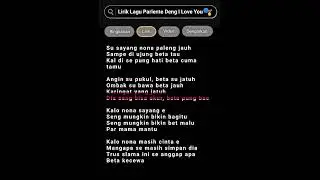 Lirik Lagu Parlente Deng I Love You#karaoke #liriklagu