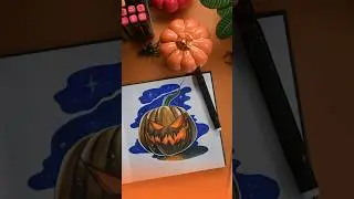 Видео-урок уже на канале! #рисование #рисунки #рисунок #скетч #скетчбук #скетчи #маркеры #хэллоуин