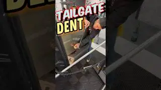 How to fix a tailgate dent | paintless dent repair #autobodyrepair #dentrepair #paintlessdentrepair